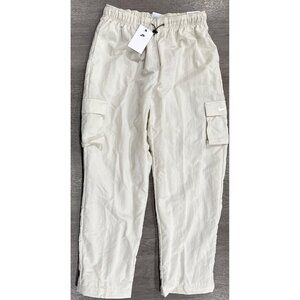 Nike Women Standard Fit High Rise Wind Pants Cargo Cream Sz S NWT Mesh Lined